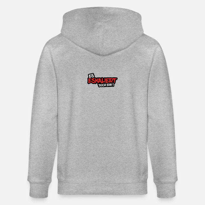 ES ESKALIERT DOCH EHH ! - Stanley/Stella Unisex Bio-Kapuzenjacke CULTIVATOR  - Grau meliert