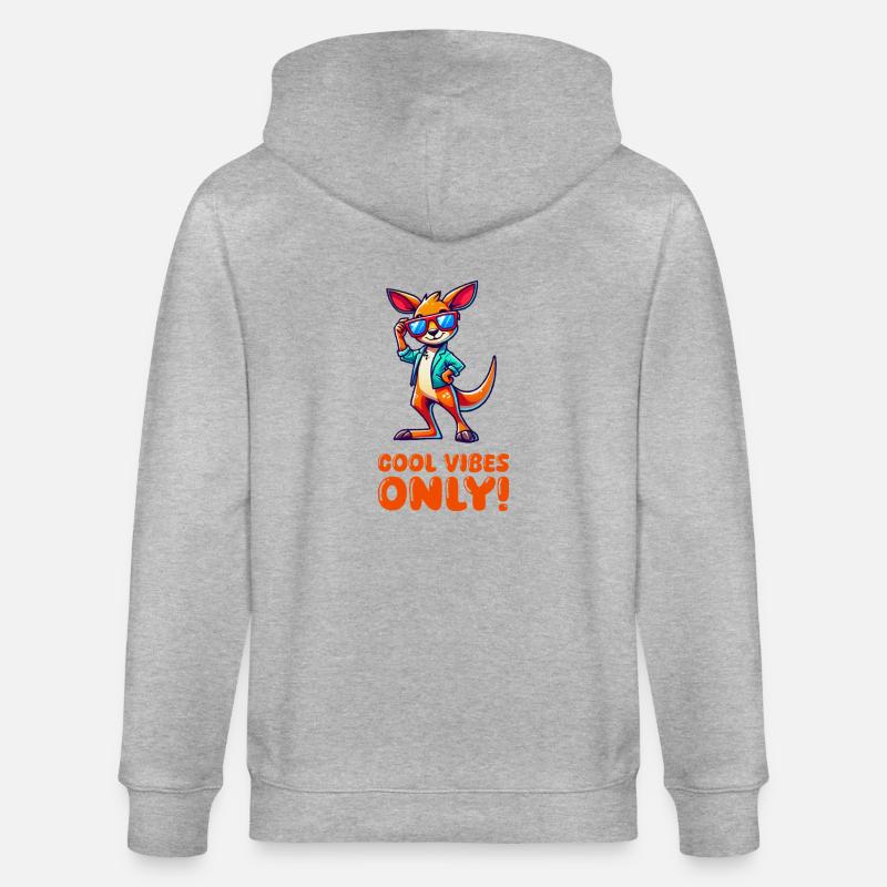 Kangaroo Comic Sonnenbrille - Stanley/Stella Unisex Bio-Kapuzenjacke CULTIVATOR  - Grau meliert