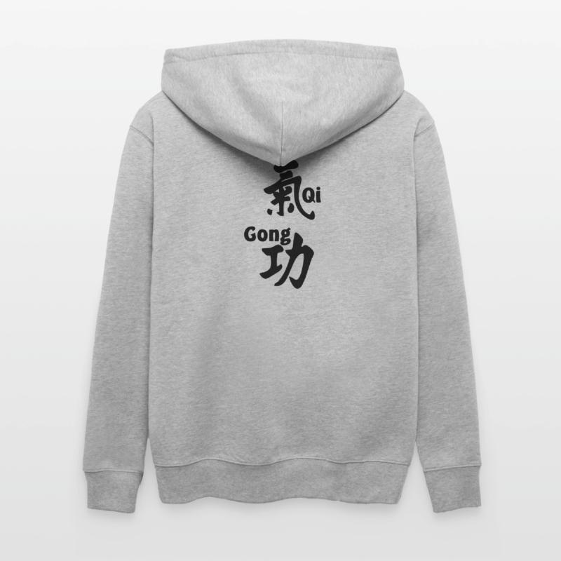 QI gong script with text vertical Stanley/Stella CULTIVATOR  Unisex Organic Hooded Jacket