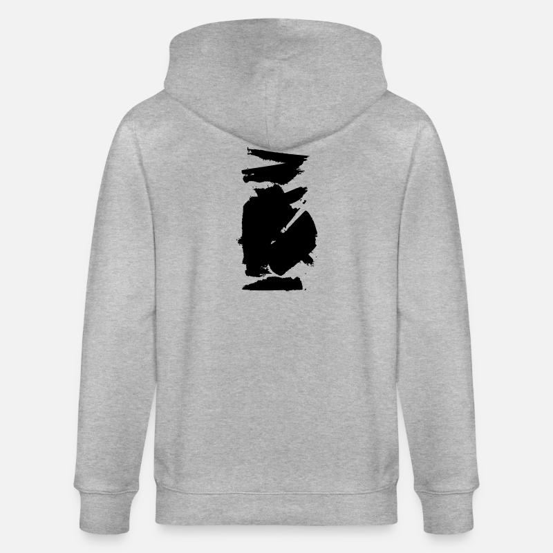 Farbwischer Klecks - Stanley/Stella Unisex Bio-Kapuzenjacke CULTIVATOR  - Grau meliert