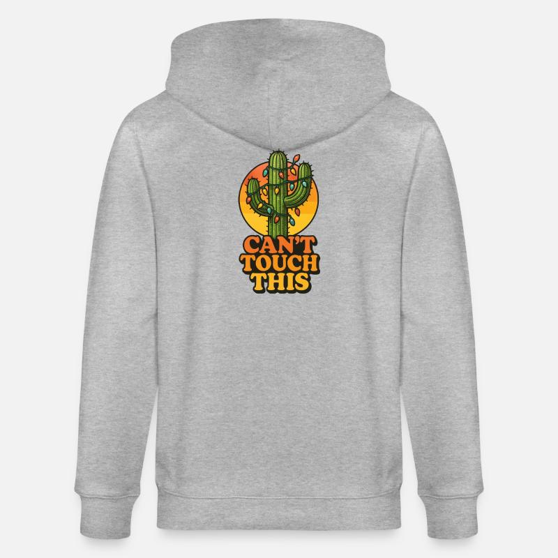 Cactus de Noël - Can’t touch this - Veste à capuche bio CULTIVATOR Stanley/Stella Unisexe - gris chiné