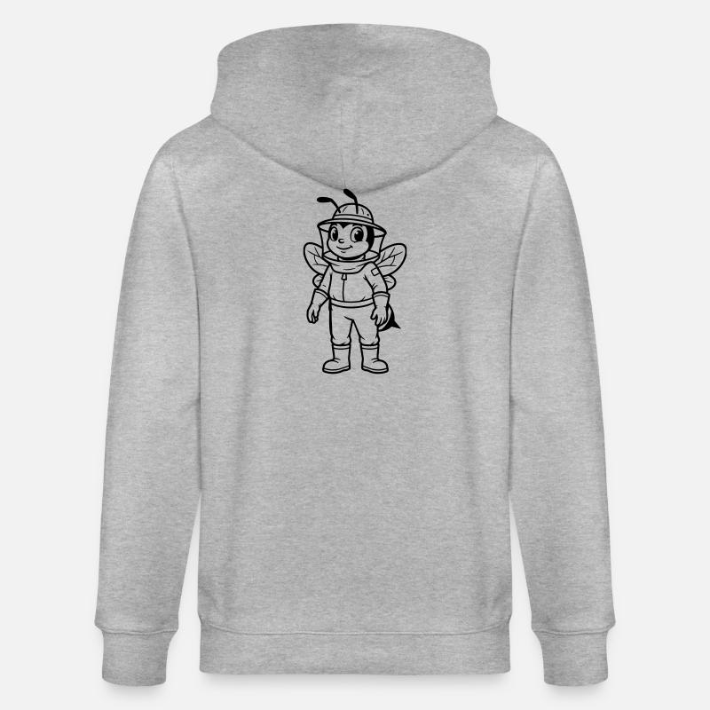 Imker - Stanley/Stella Unisex Bio-Kapuzenjacke CULTIVATOR  - Grau meliert