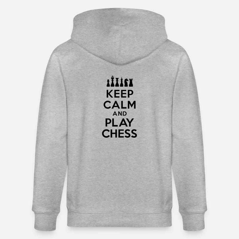 Keep calm and play Chess - Veste à capuche bio CULTIVATOR Stanley/Stella Unisexe - gris chiné