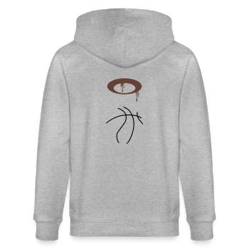 Basket-ball 5 0 06 - Veste à capuche bio CULTIVATOR Stanley/Stella Unisexe - gris chiné - Dos - Luana (180cm)