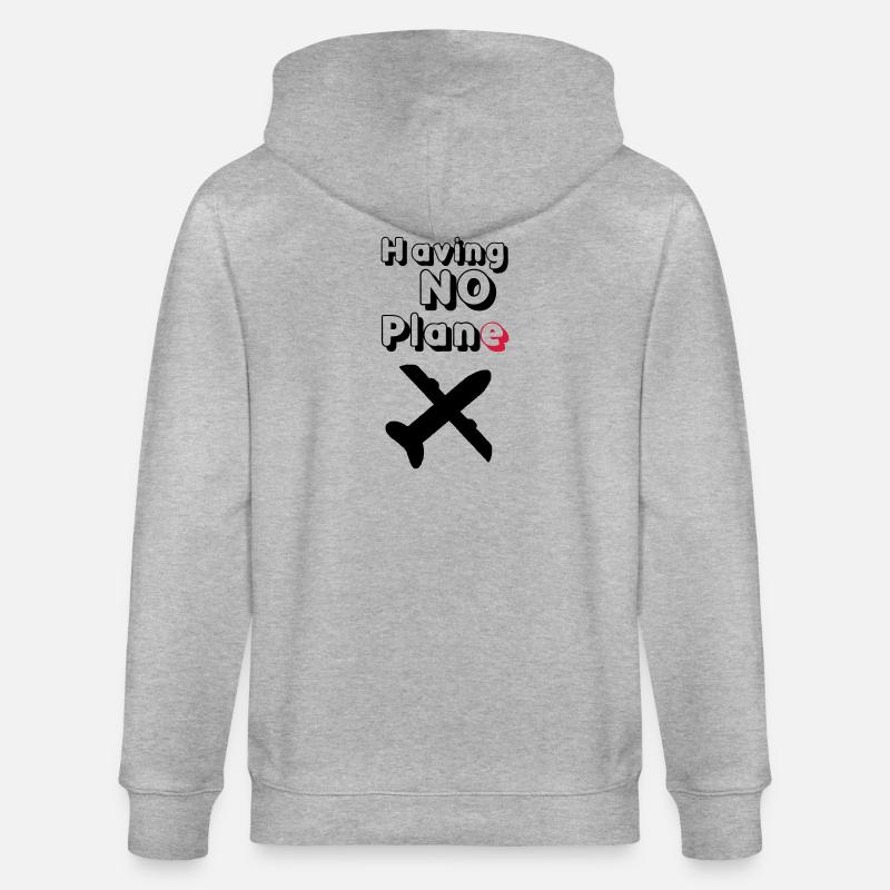 Having no Plane Geschenk - Stanley/Stella Unisex Bio-Kapuzenjacke CULTIVATOR  - Grau meliert