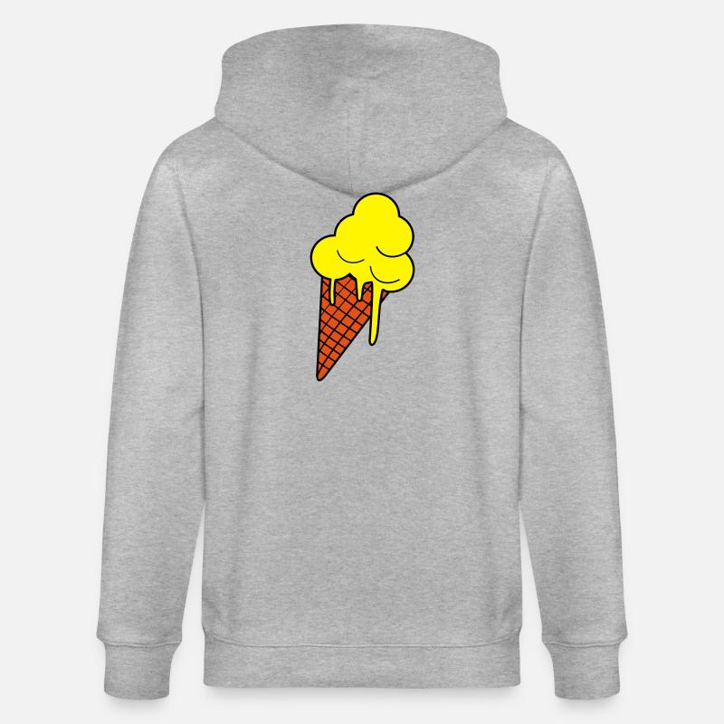 Schmelzendes Eis  Pop Art - Stanley/Stella Unisex Bio-Kapuzenjacke CULTIVATOR  - Grau meliert