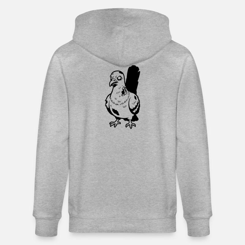 Zombie-Taube - Stanley/Stella Unisex Bio-Kapuzenjacke CULTIVATOR  - Grau meliert