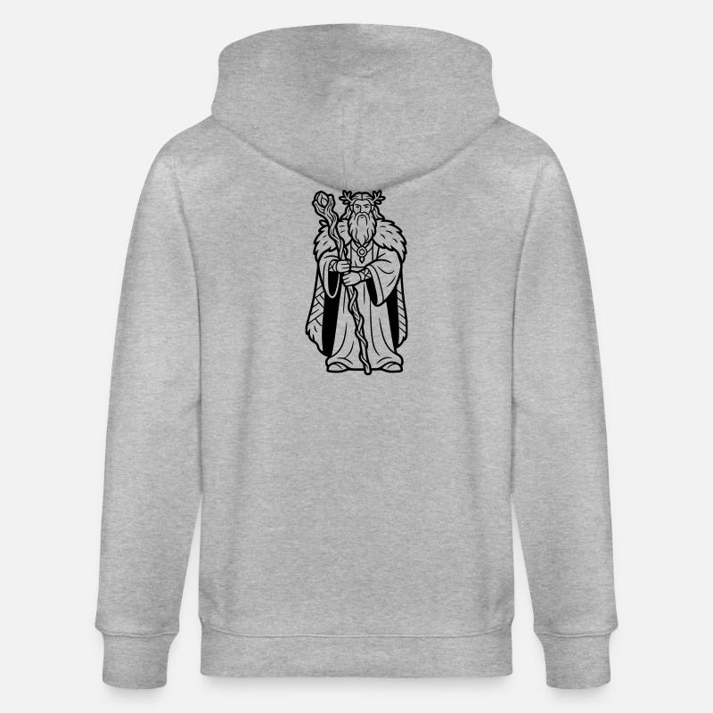 Druide - Stanley/Stella Unisex Bio-Kapuzenjacke CULTIVATOR  - Grau meliert