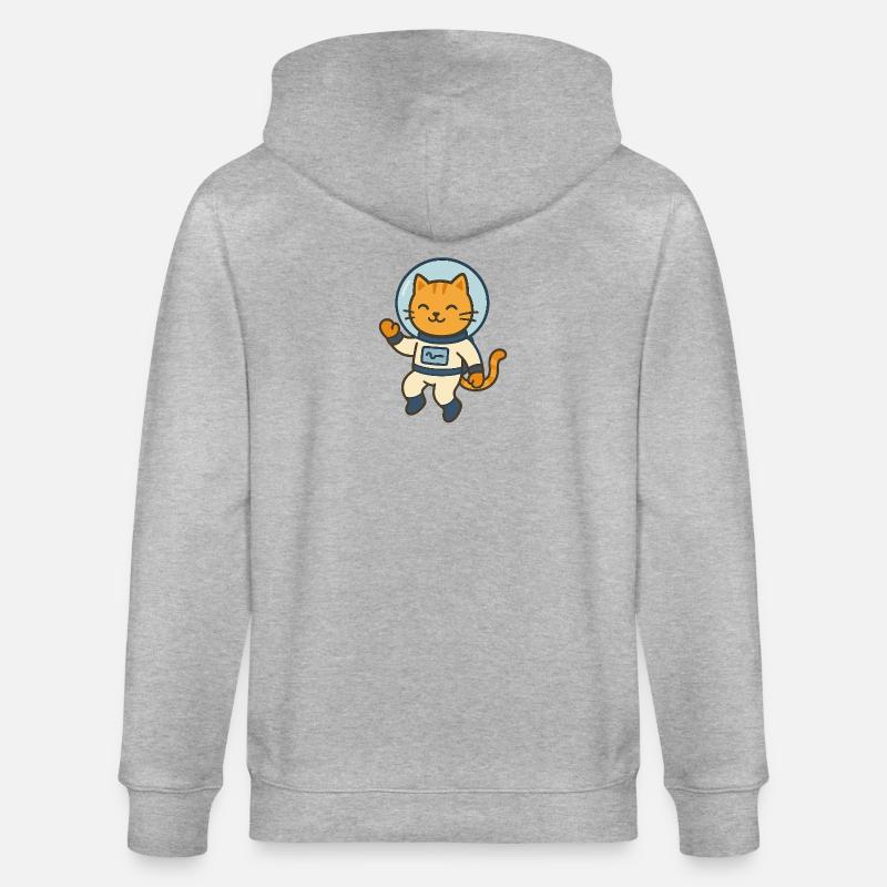Astrokatze - Stanley/Stella Unisex Bio-Kapuzenjacke CULTIVATOR  - Grau meliert