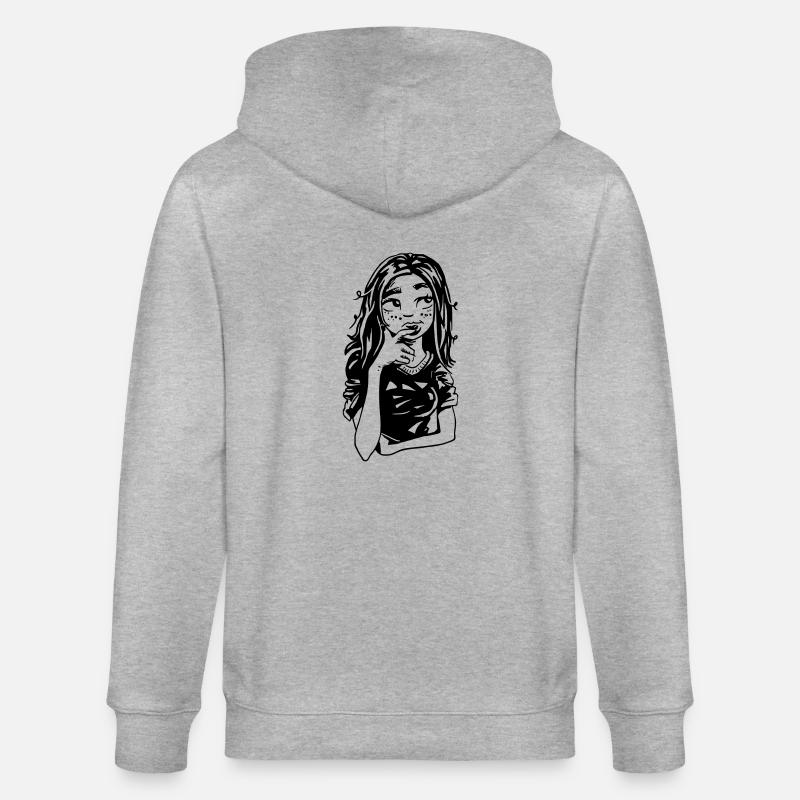 Fille cool - Veste à capuche bio CULTIVATOR Stanley/Stella Unisexe - gris chiné