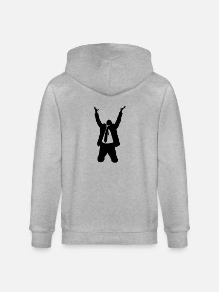 En leder i en dragt bede til Gud til kontorer - Stanley/Stella økologisk unisex-hættejakke CULTIVATOR  - grå meleret