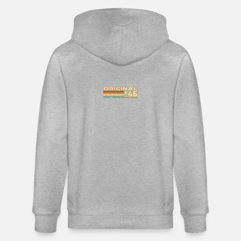 Originale 46 Pastellstreifen - Stanley/Stella Unisex Bio-Kapuzenjacke CULTIVATOR - Grau meliert