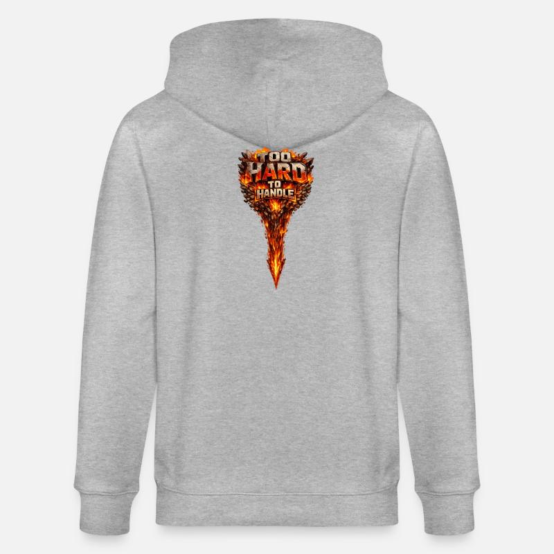 Too Hard to Handle Fire Logo - Veste à capuche bio CULTIVATOR Stanley/Stella Unisexe - gris chiné