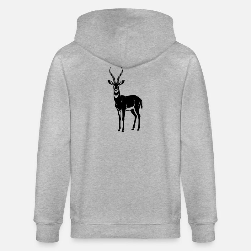 Antilope - Stanley/Stella Unisex Bio-Kapuzenjacke CULTIVATOR - Grau meliert