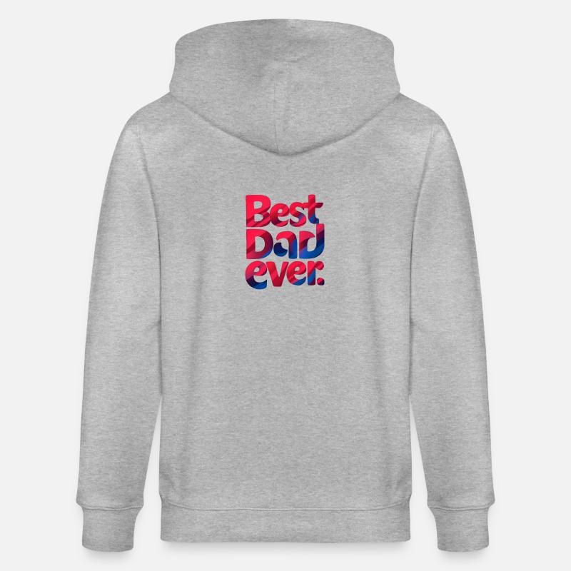 Bester Papa aller Zeiten - Stanley/Stella Unisex Bio-Kapuzenjacke CULTIVATOR  - Grau meliert