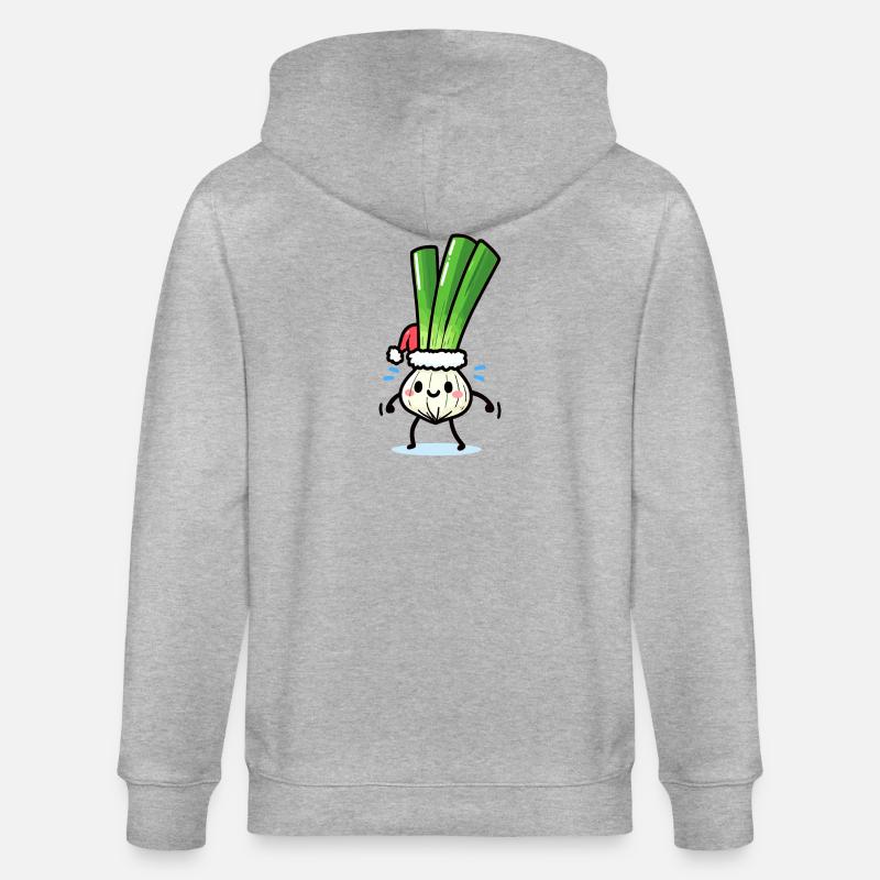 Saint-Nicolas mignon oignon de printemps - Veste à capuche bio CULTIVATOR Stanley/Stella Unisexe - gris chiné