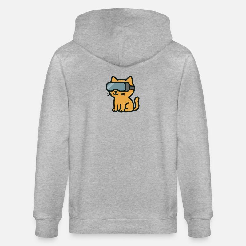 VR Chat: Das immersive Katzenabenteuer - Stanley/Stella Unisex Bio-Kapuzenjacke CULTIVATOR  - Grau meliert