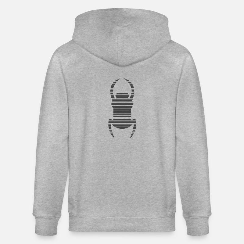 Geocaching Bug - Stanley/Stella Unisex Bio-Kapuzenjacke CULTIVATOR  - Grau meliert