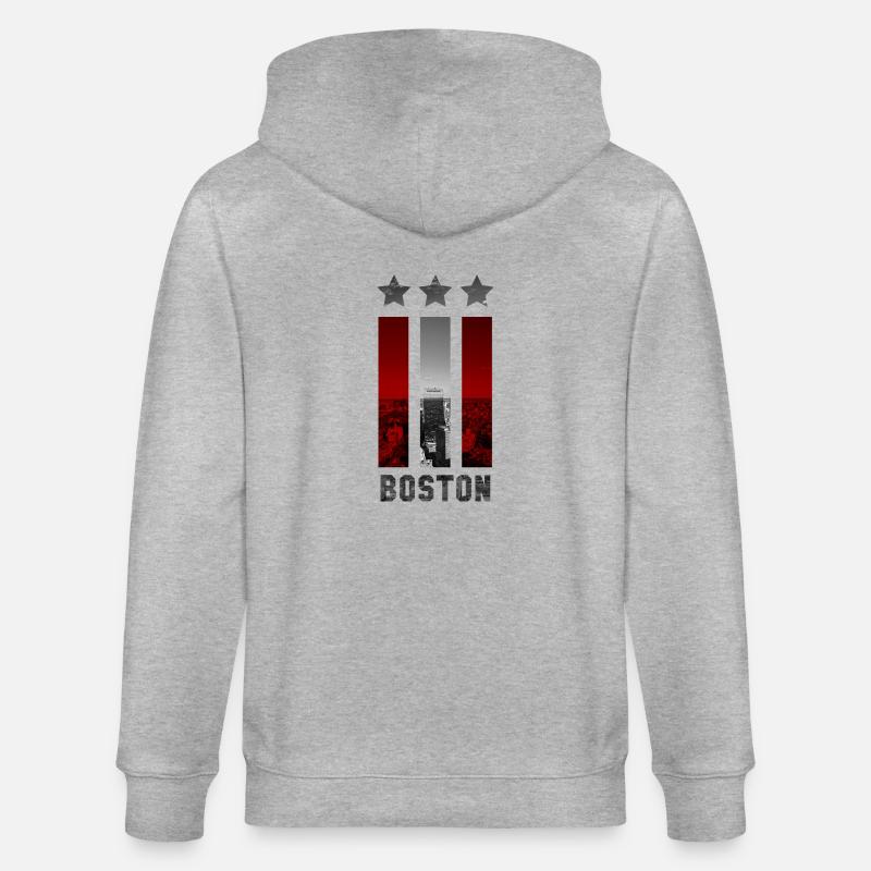 BOSTON - Stanley/Stella Unisex Bio-Kapuzenjacke CULTIVATOR - Grau meliert