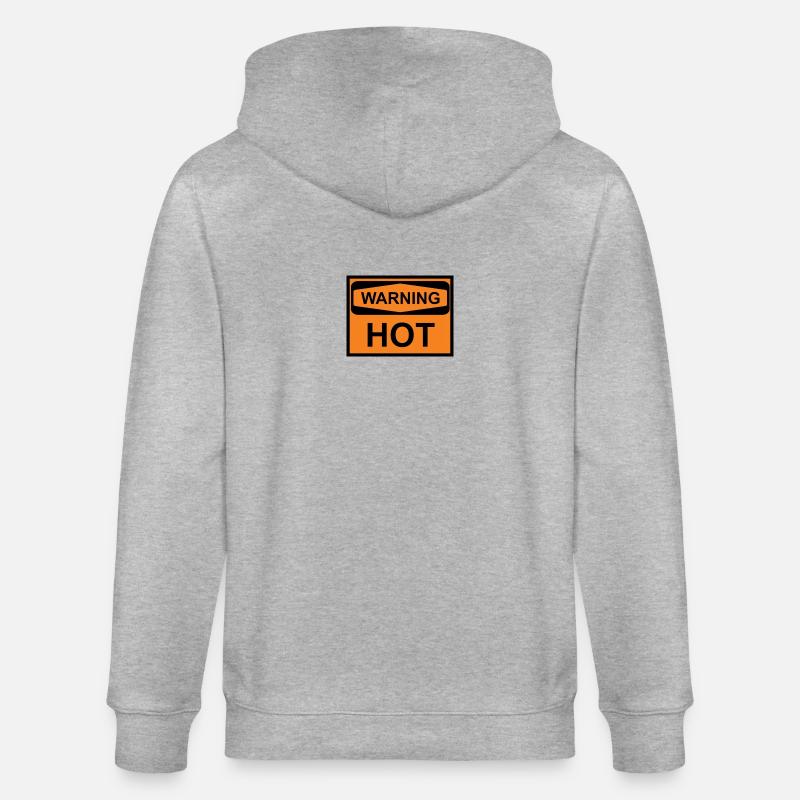 warning hot - Stanley/Stella Unisex Bio-Kapuzenjacke CULTIVATOR  - Grau meliert