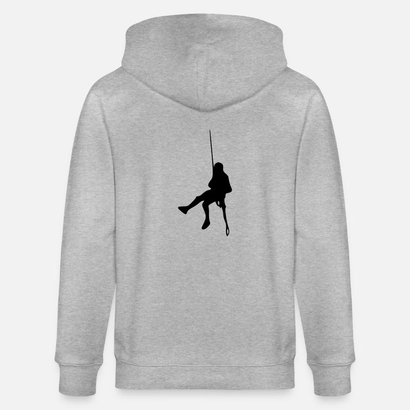 klettern_6_1f_ - Stanley/Stella Unisex Bio-Kapuzenjacke CULTIVATOR  - Grau meliert