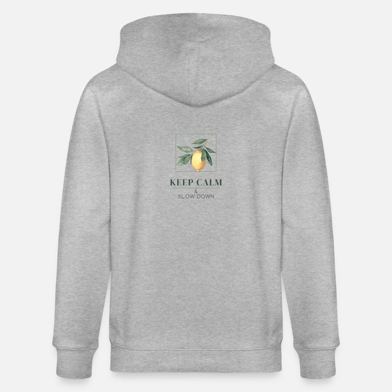 Keep Calm & Slow Down - Stanley/Stella Unisex Bio-Kapuzenjacke CULTIVATOR  - Grau meliert