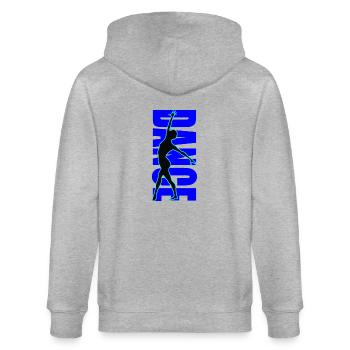 Dance - Tanzunterricht - Tanzstudio - Tänzer - Stanley/Stella Unisex Bio-Kapuzenjacke CULTIVATOR  - Grau meliert - Hinten - Luana (180cm)