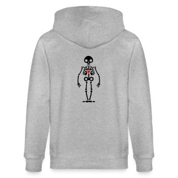Skelett - Stanley/Stella Unisex Bio-Kapuzenjacke CULTIVATOR  - Grau meliert - Hinten - Luana (180cm)