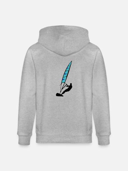 windsurfing - Stanley/Stella CULTIVATOR  Unisex Organic Hooded Jacket - heather grey
