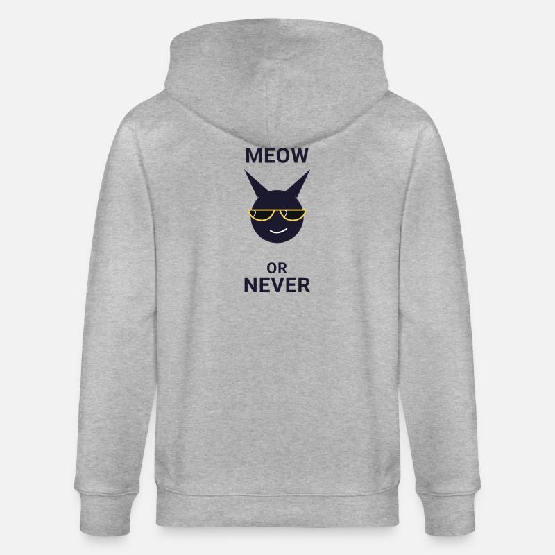 Miau oder nie Sonnenbrillenkatze - Stanley/Stella Unisex Bio-Kapuzenjacke CULTIVATOR  - Grau meliert