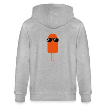 Eis am Stiel - Stanley/Stella Unisex Bio-Kapuzenjacke CULTIVATOR  - Grau meliert - Hinten - Luana (180cm)