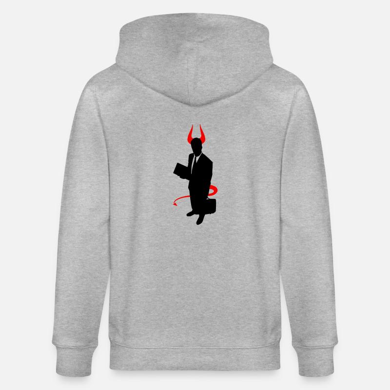 Business Devil - Stanley/Stella Unisex Bio-Kapuzenjacke CULTIVATOR  - Grau meliert