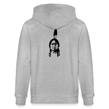indianer_2 - Veste à capuche bio CULTIVATOR Stanley/Stella Unisexe - gris chiné - Dos - Luana (180cm)