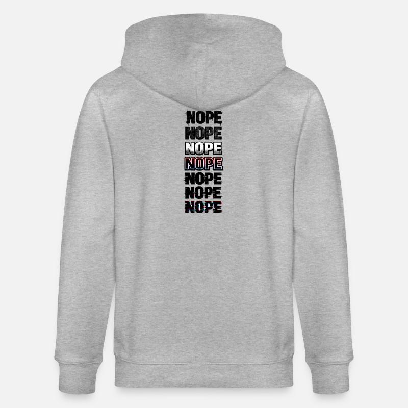 Nein, Neon-Glitch-Textstack - Stanley/Stella Unisex Bio-Kapuzenjacke CULTIVATOR  - Grau meliert