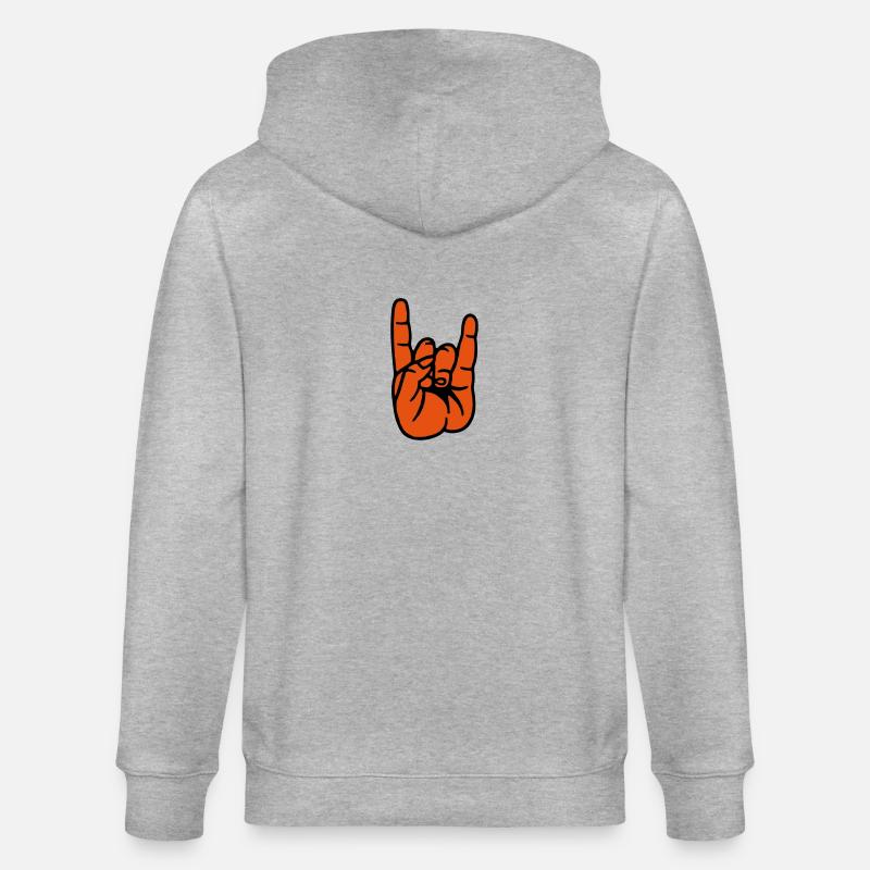 Devil Rock Hand - Stanley/Stella Unisex Bio-Kapuzenjacke CULTIVATOR  - Grau meliert