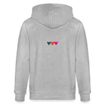 VALENTINSTAG. Junggesellinnenabschied. ICH LIEBE DICH. ICH LIEBE DICH. LIEBE - Stanley/Stella Unisex Bio-Kapuzenjacke CULTIVATOR  - Grau meliert - Hinten - Luana (180cm)