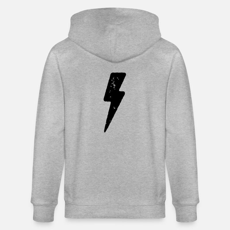Strom Blitz Icon - Stanley/Stella Unisex Bio-Kapuzenjacke CULTIVATOR  - Grau meliert