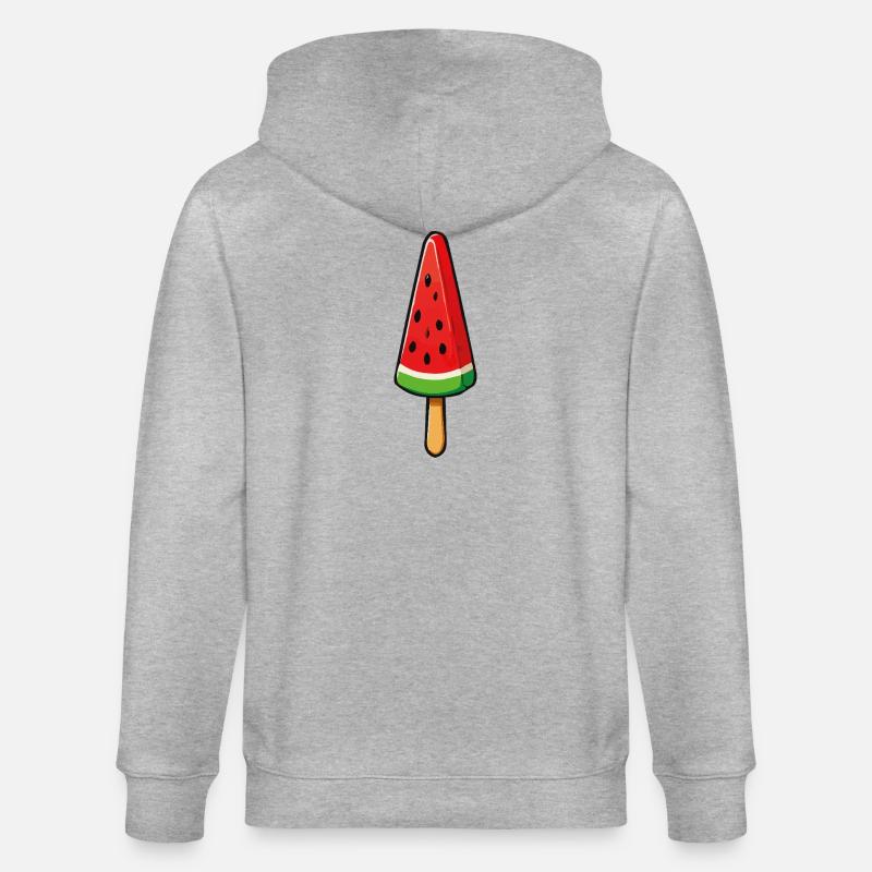Glaces à la pastèque - Veste à capuche bio CULTIVATOR Stanley/Stella Unisexe - gris chiné