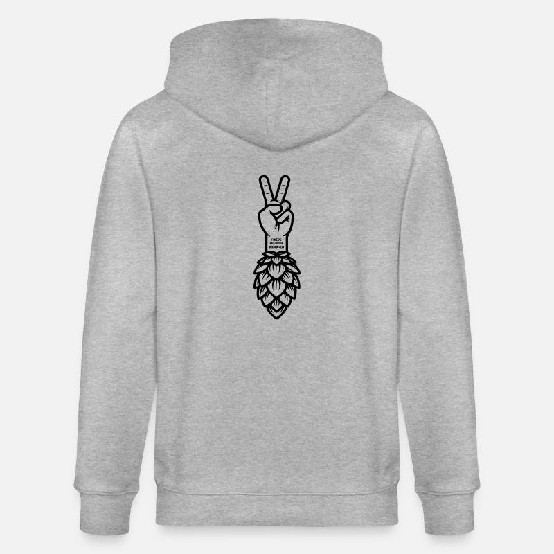 Friede Freunde Bierchen - Veste à capuche bio CULTIVATOR Stanley/Stella Unisexe - gris chiné