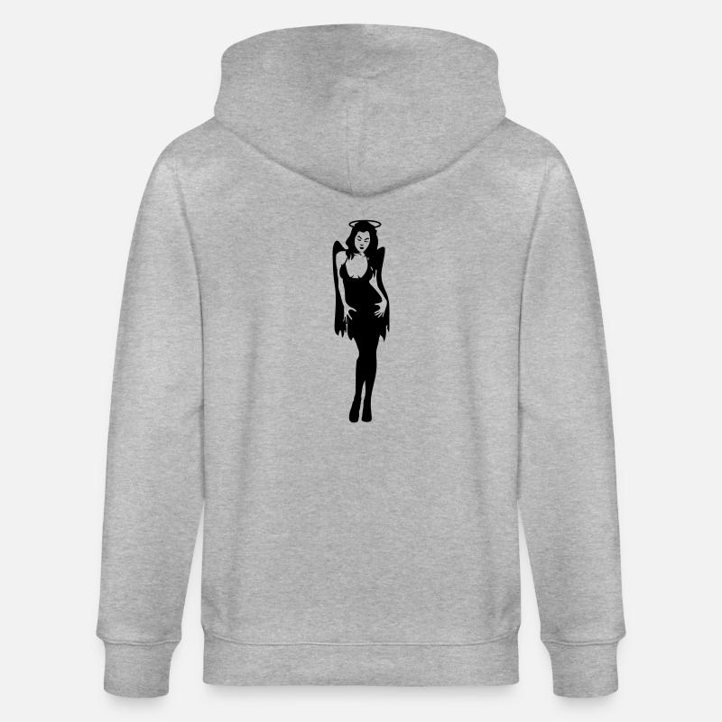 Engelchen / sexy Engel - Stanley/Stella Unisex Bio-Kapuzenjacke CULTIVATOR  - Grau meliert