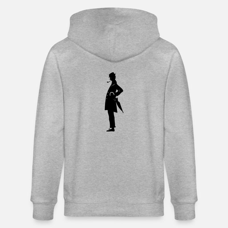 mon oncle jacques tati - Veste à capuche bio CULTIVATOR Stanley/Stella Unisexe - gris chiné