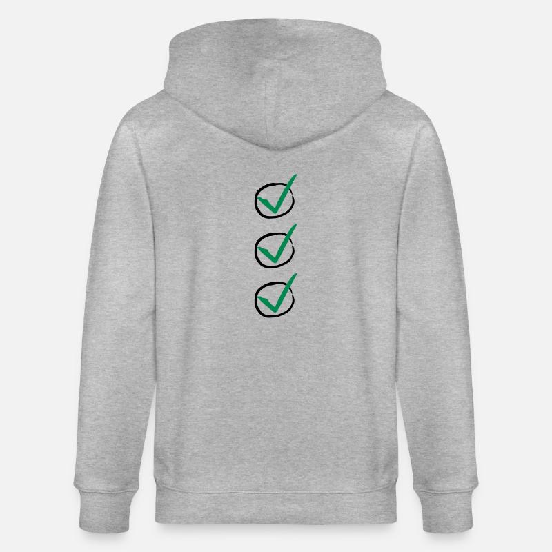 Three Checkmarks - Veste à capuche bio CULTIVATOR Stanley/Stella Unisexe - gris chiné