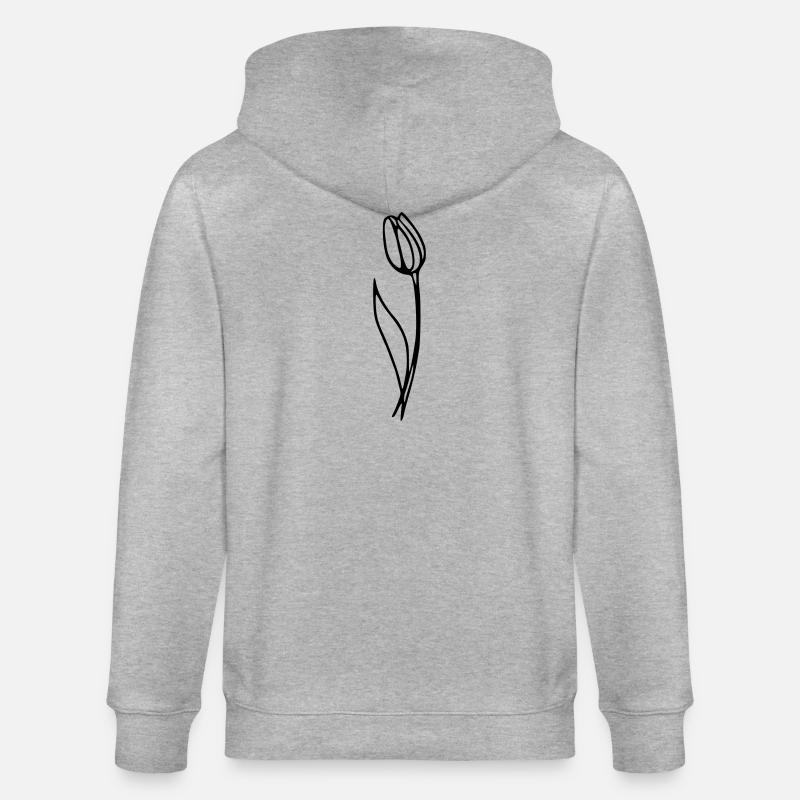 Tulipe - Veste à capuche bio CULTIVATOR Stanley/Stella Unisexe - gris chiné