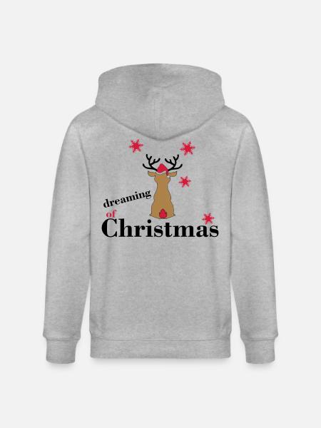 Kerstmis - Stanley/Stella CULTIVATOR Unisex Organic Hooded Jacket - heather grey