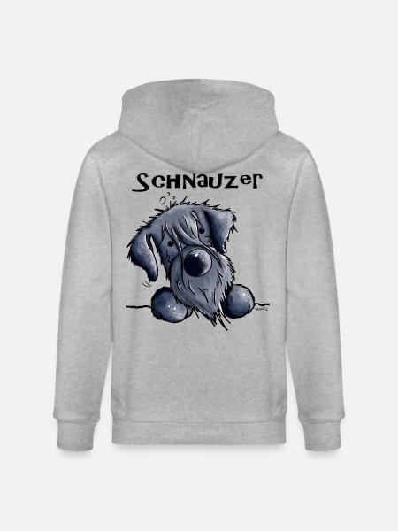 Sweet Schnauzer - Stanley/Stella CULTIVATOR Unisex Organic Hooded Jacket - heather grey