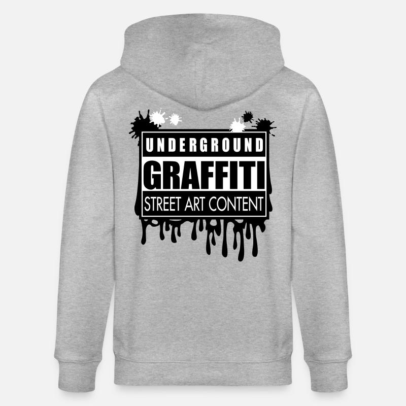 Underground graffitis flex - Veste à capuche bio CULTIVATOR Stanley/Stella Unisexe - gris chiné