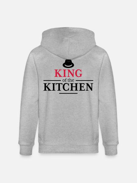 King of the Kitchen - Stanley/Stella CULTIVATOR  Unisex Organic Hooded Jacket - heather grey