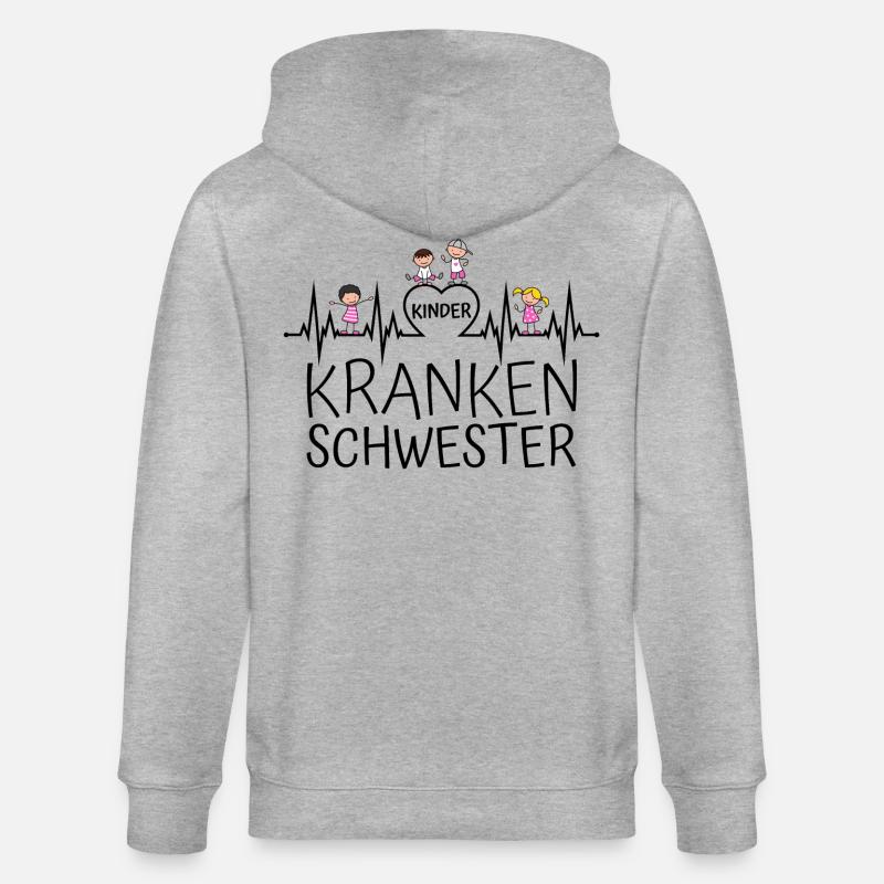 Kinderkrankenschwester Kinder Krankenschwester - Stanley/Stella Unisex Bio-Kapuzenjacke CULTIVATOR  - Grau meliert