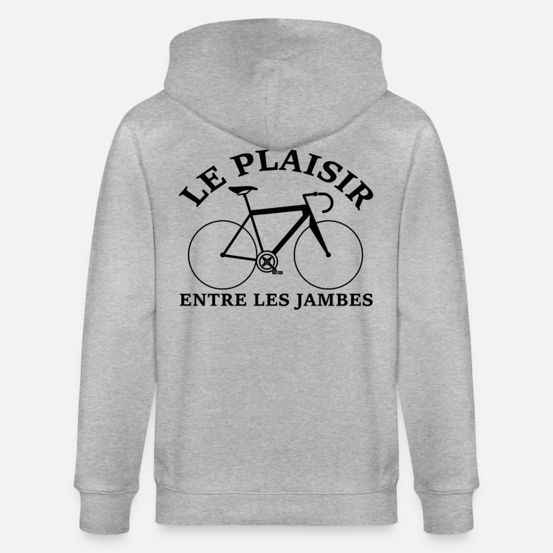 Le plaisir du vélo de course - Veste à capuche bio CULTIVATOR Stanley/Stella Unisexe - gris chiné