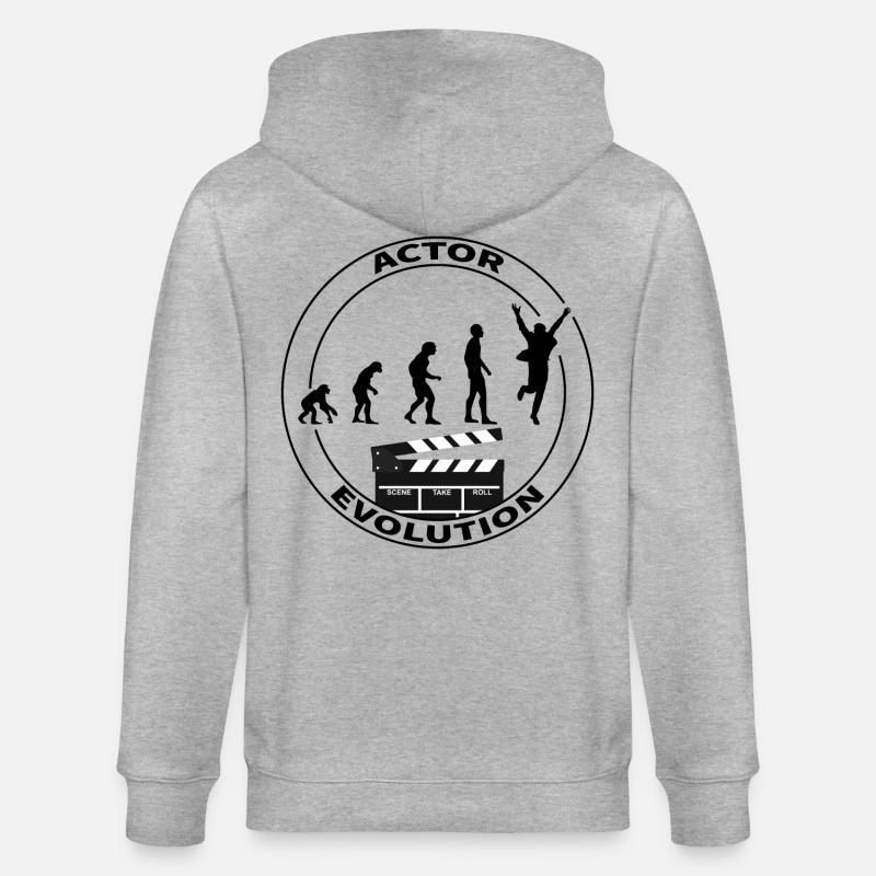Cadeau d'interprète acteur d'évolution - Veste à capuche bio CULTIVATOR Stanley/Stella Unisexe - gris chiné